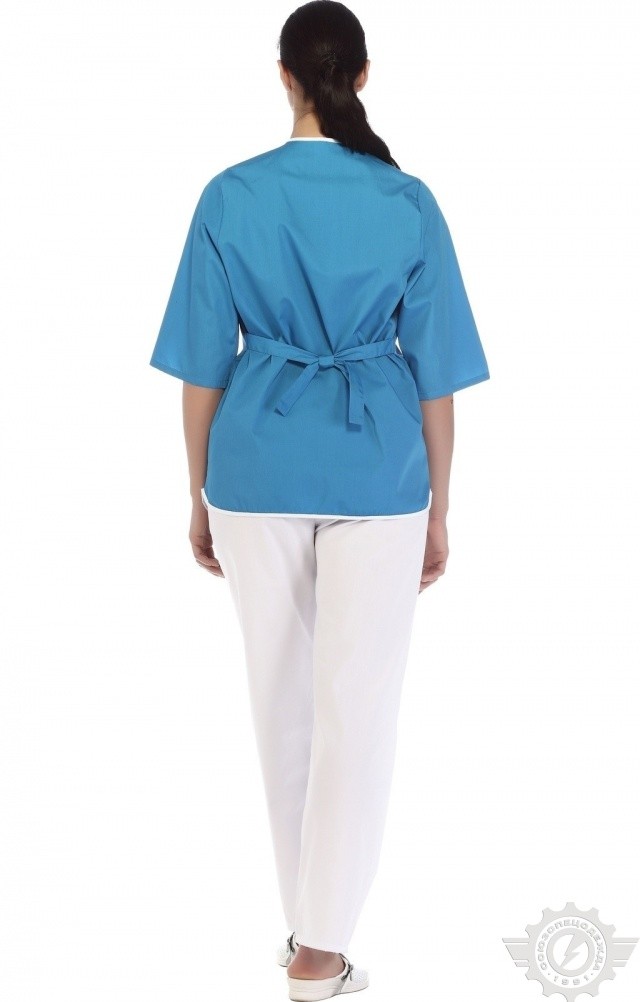 66185 Куртка "Сервис" темно-голубая  Медицинская одежда  размер 58/158-164 Спецодежда  - Вид №7