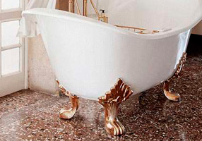 Gentry Home Bexley Cast iron bathtubs with feet Ral 5009 GH100406  - Вид №1