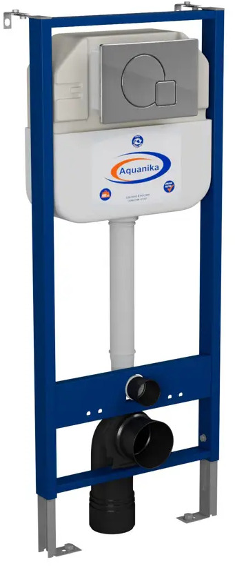 91778064 Инсталляция BAU Aquanika 10.702.450.00.00-01.02.10 для подвесного унитаза, клавиша Omega, хром STLM-0986795
