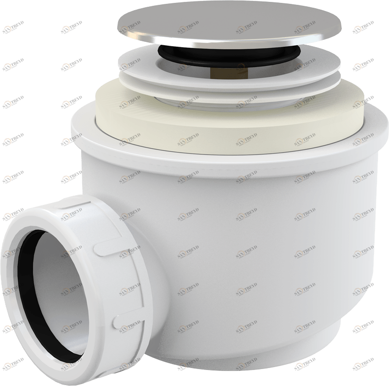 Cифон для душевого поддона CLICK/CLACK, хром ALCAPLAST A46650