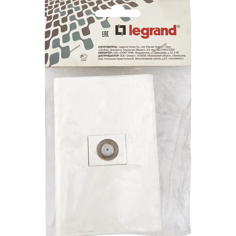 ТВ-розетка оконечная встраиваемая Legrand Anam Zunis шлеф, цвет белый STLM-2077746 - Вид №5