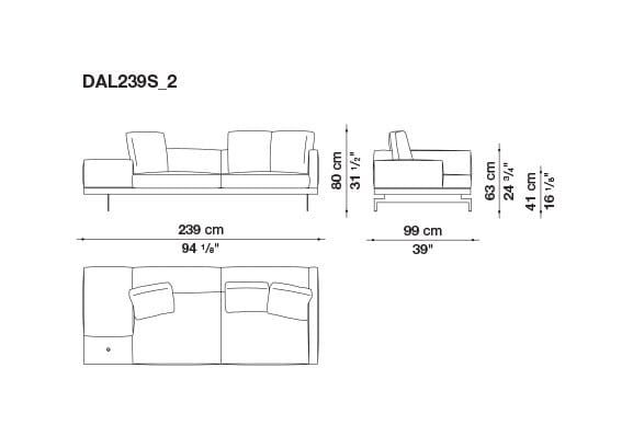 3-местный тканевый диван с полуостровом B&B Italia док ARCH-00061121 - Вид №175