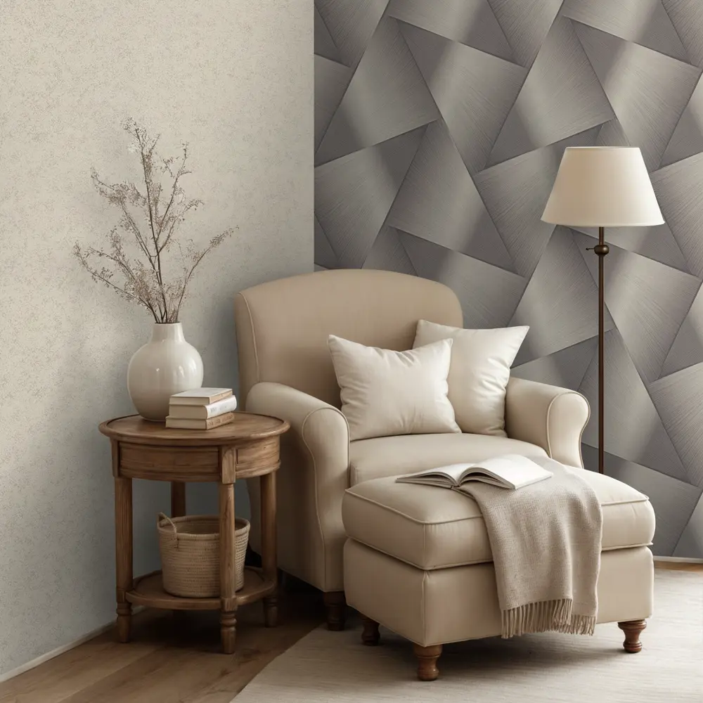Обои флизелиновые Euro Decor Halo 1 серые 1.06 м ED7342-23 89450793 STLM-2209755 - Вид №5