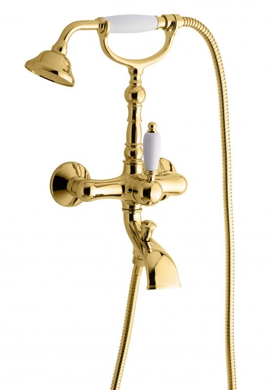 40011OR Смеситель Laguna с ручным душем для ванной, цвет золото EMMEVI