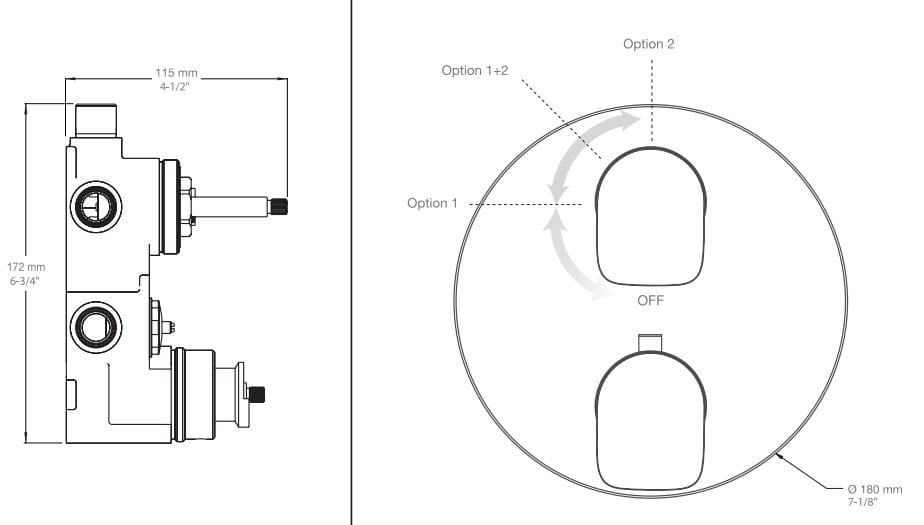 Термостатический набор для душа с душем BARIL PRO-4245-45 ARCH-00091046 - Вид №2
