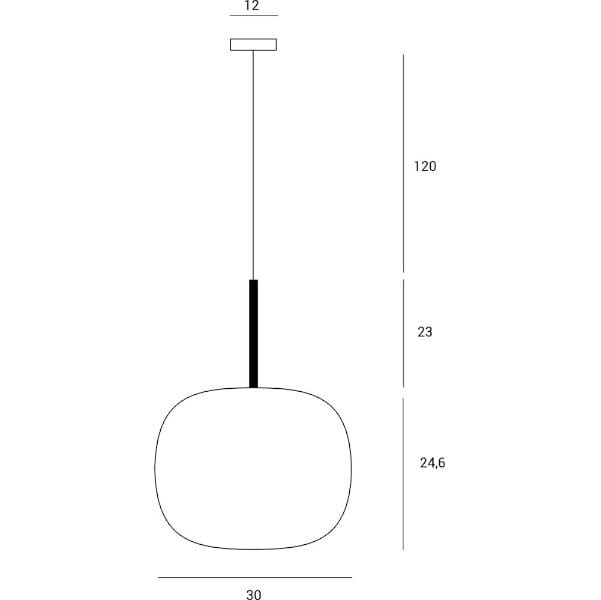 Подвесной светильник из опалового стекла Miloox ARCH-00056528 - Вид №2