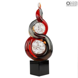 3914 ORIGINALMURANOGLASS Скульптура Водоворот страсти - муранское стекло OMG 15 см