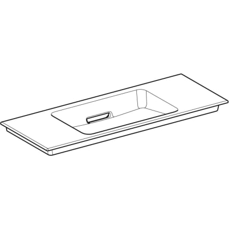500.396.01.3 Встраиваемая раковина Geberit ONE горизонтальный выпуск, с укороченным вылетом Geberit  - Вид №14
