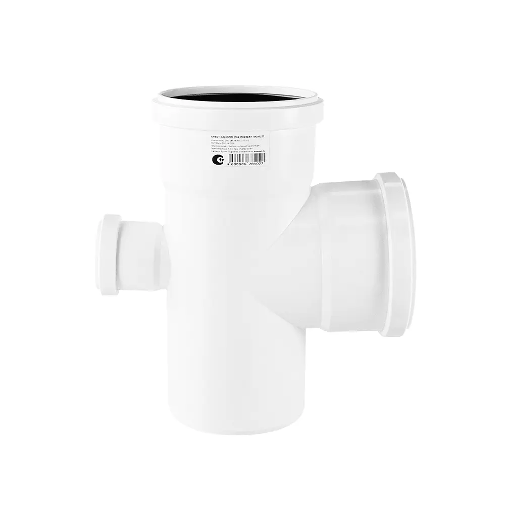 Крестовина одноплоскостная малошумная MONLID D110x110x50/87° мм полипропилен STLM-2053067 - Вид №3