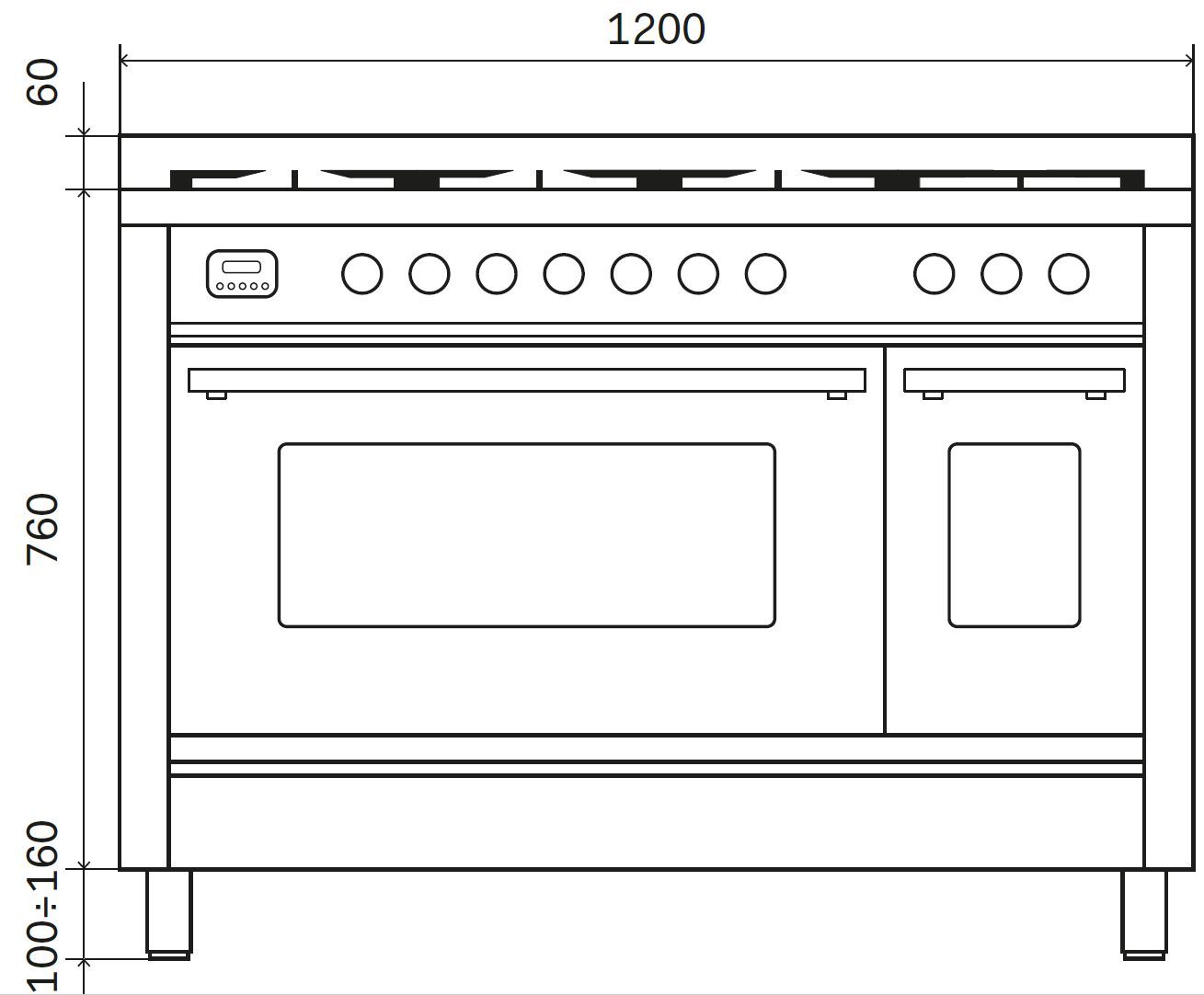 Отдельно стоящая кухня из нержавеющей стали Ilve Professional Plus ARCH-00078223 - Вид №3