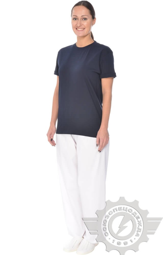 4958261 Футболка темно-синяя  Одежда для официантов  размер S (44-46) Спецодежда  - Вид №10