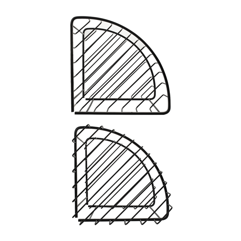 GFmark - Полочка угловая, овальная, двойная 22 см решетка под МЕДЬ, код: 77258  - Вид №7