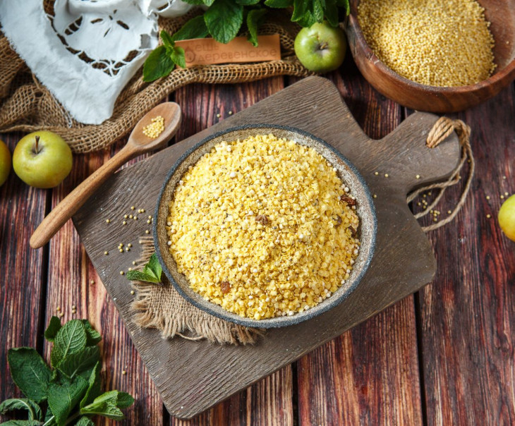 6066 Пшенные хлопья с абрикосом и грушей_250 г. Вкусляндия  - Вид №2