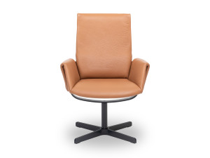 Кожаный поворотный стул