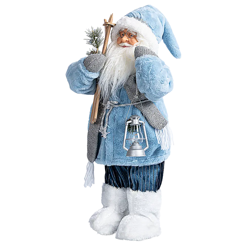 89368054 Декоративная фигура Санта с посохом 22x36 см голубой STLM-1499181 Santreyd Christmas - Вид №2