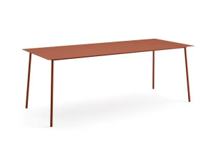 Металлический прямоугольный высокий садовый стол