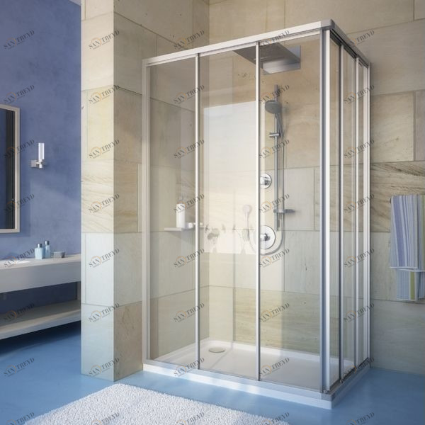 Душевая кабина 90-100/150-160 GK-433 стекло прозрачное GUTEWETTER PRACTIC RECTAN 90100150160GK433