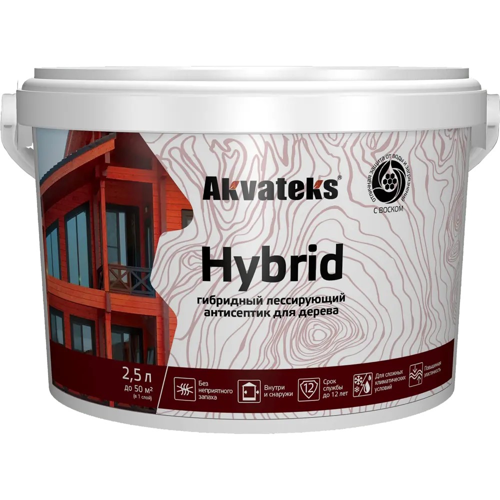 АКВАТЕКС Hybrid - гибридный антисептик для дерева Палисандр 2.5 л 86364493 STLM-0068139 - Вид №1