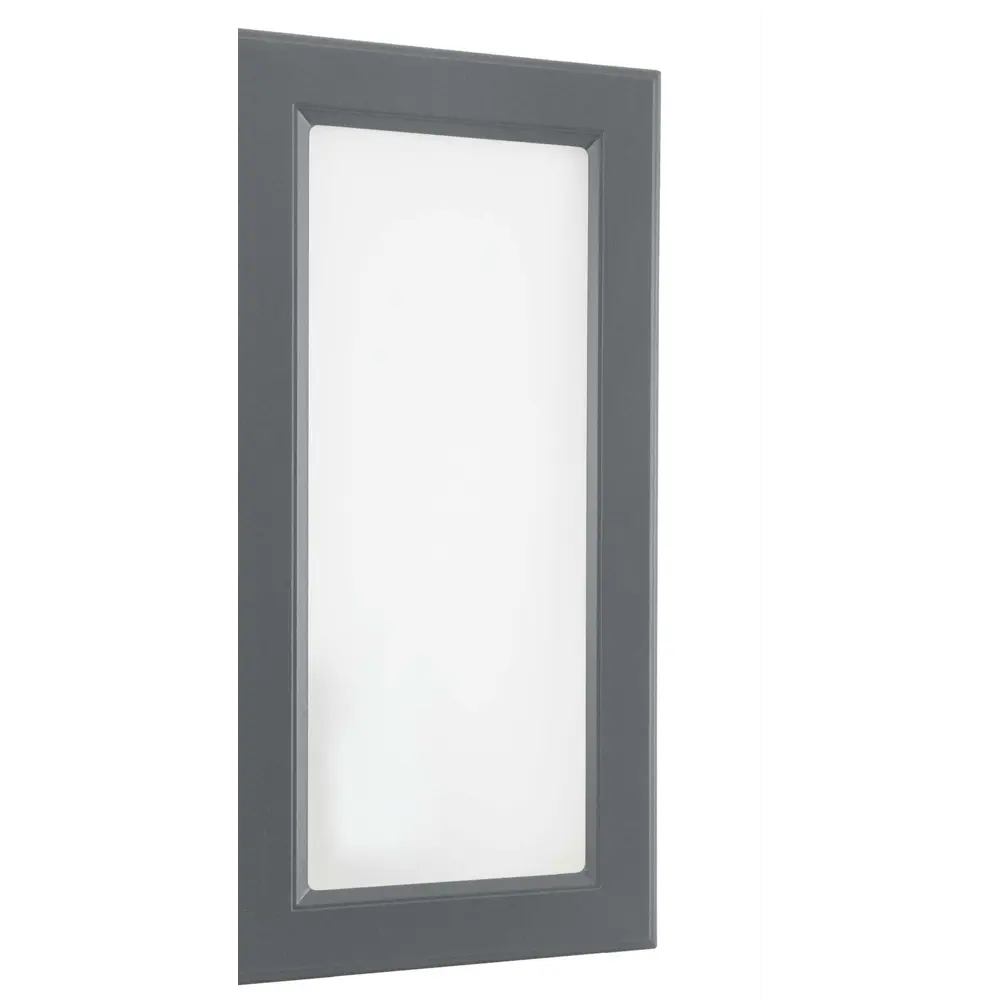 Фасад со стеклом Мегион 39.7x76.5 см Delinia ID МДФ цвет темно-серый STLM-2199203