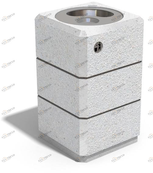 ENCHO ENCHEV - ETE Бетонный мусорный бак с крышкой для улицы  72 