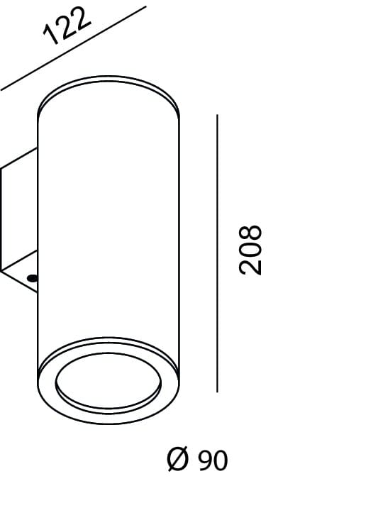 Алюминиевый диммируемый светодиодный настенный светильник Lucifero's I-Pipedi ARCH-00041416