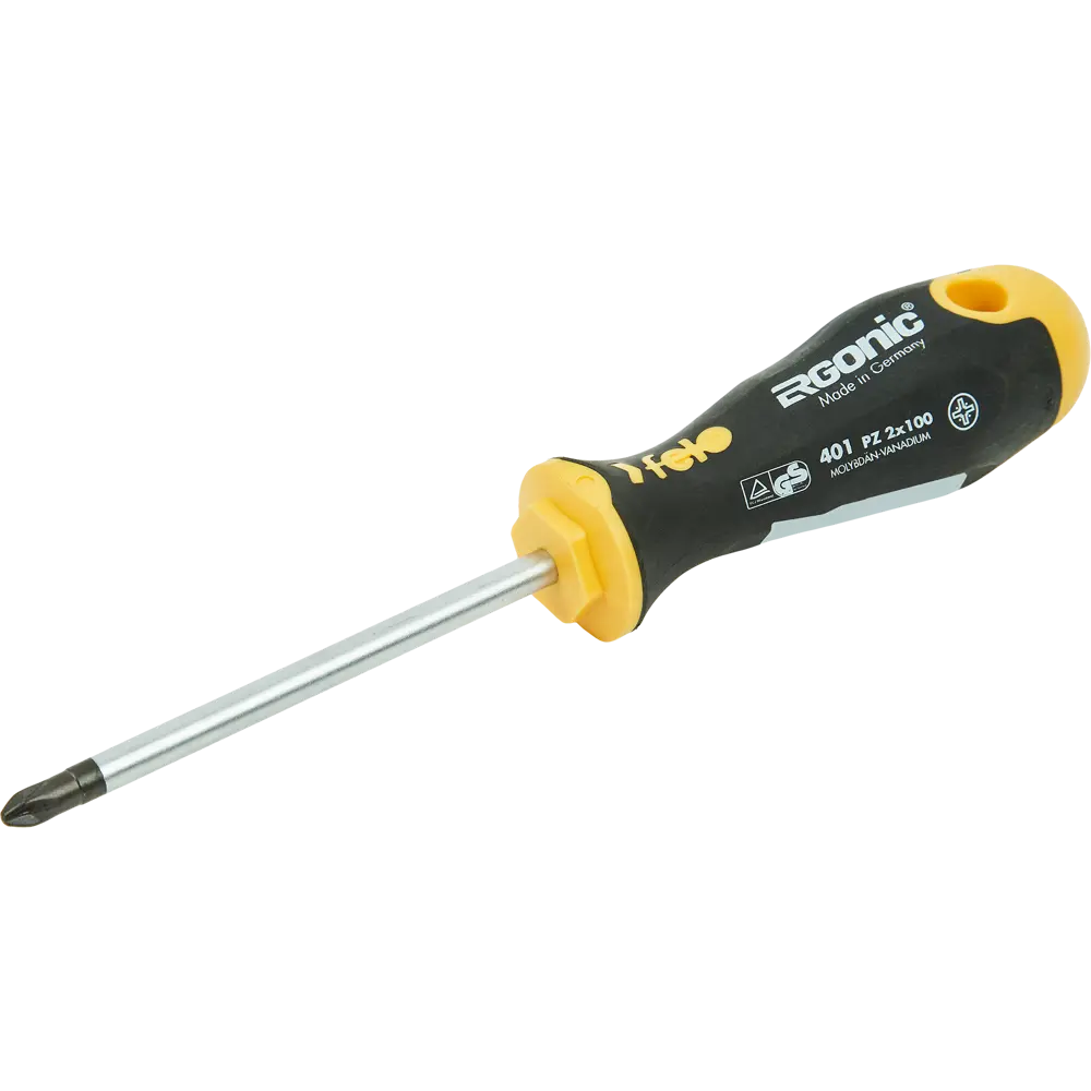 Отвертка крестовая Felo PZ2 с эргономичной ручкой 100 мм 85484768 STLM-0063057