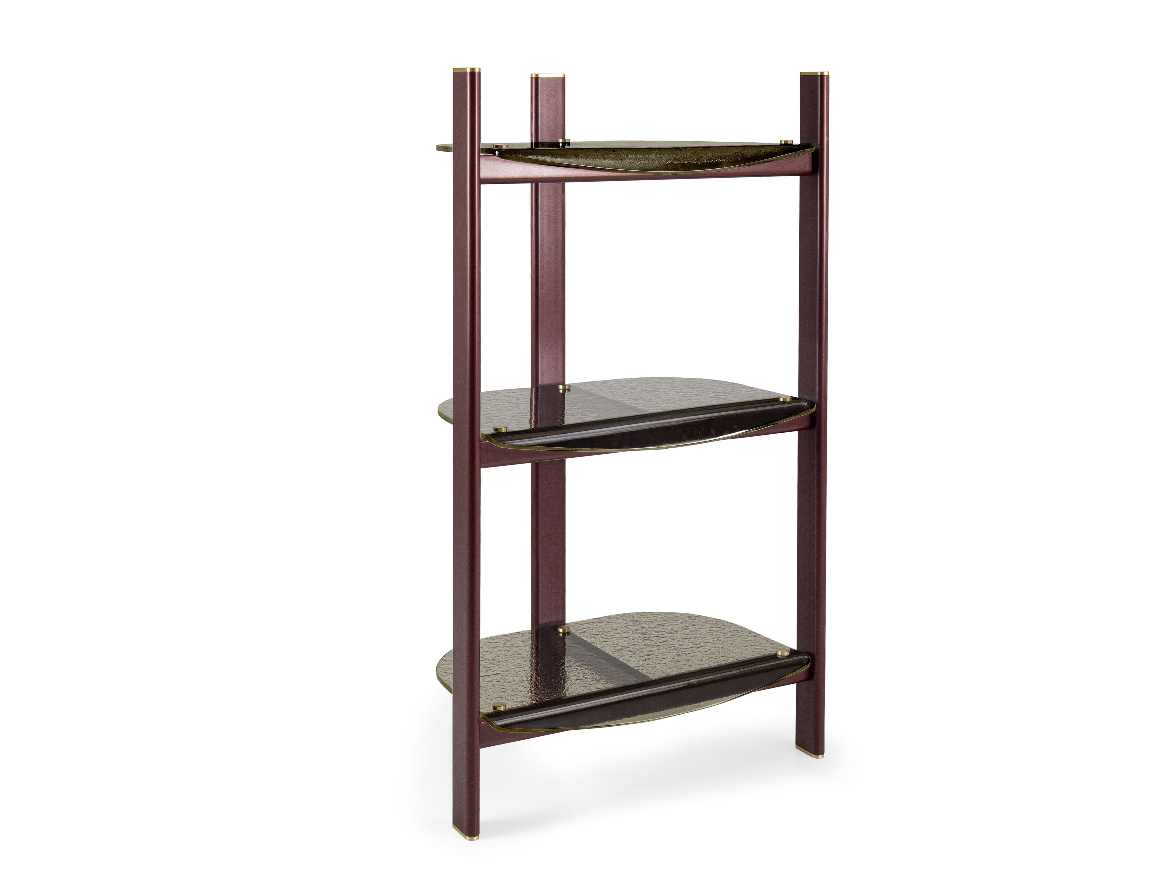 Отдельно стоящий книжный шкаф из металла и стекла Borzalino PETRA ARCH-00103714