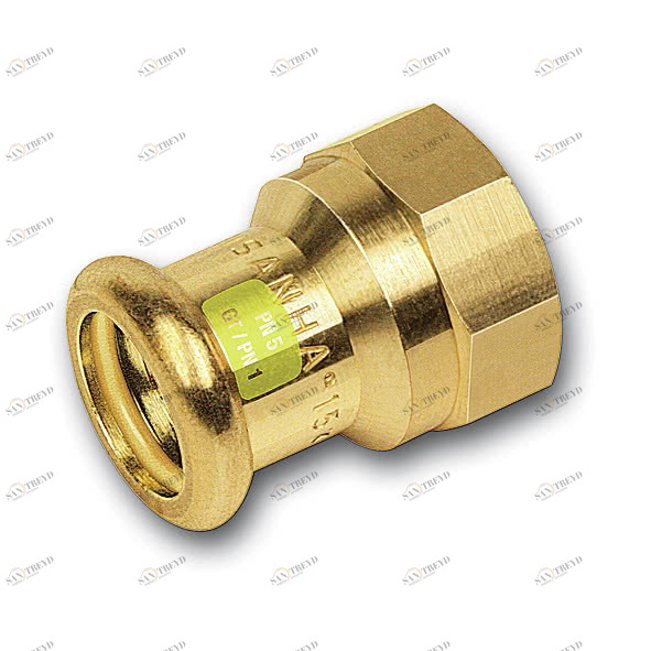 11127054112 SANHA 11270G пресс-фитинг газ, бронза, муфта переходная ВПр-ВР 54x11/2 мм 