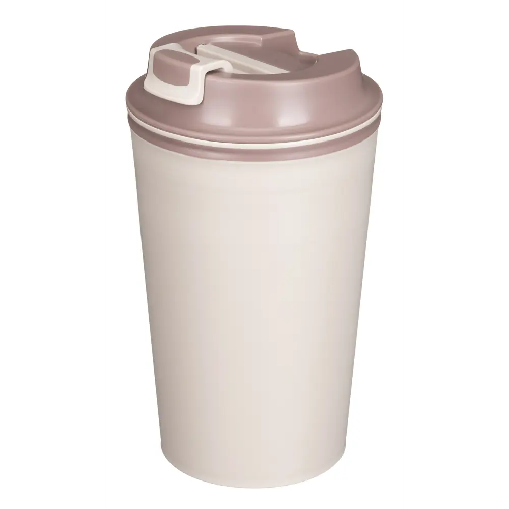 Термостакан 350 мл пластик клапан цвет светло-бежевый Santreyd STLM-2153635