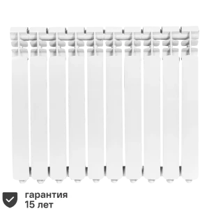 Радиатор Monlan Aluminium 500/70 алюминий 10 секций боковое подключение цвет белый