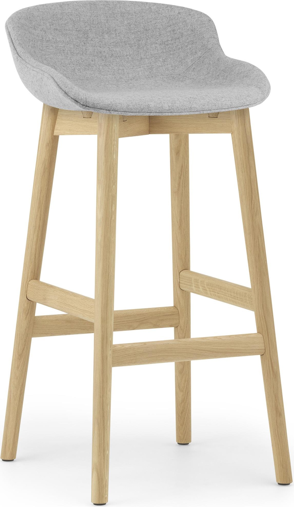 604449 Барный стул 75 см, дуб с полной обивкой / Synergy Normann Copenhagen Hyg 