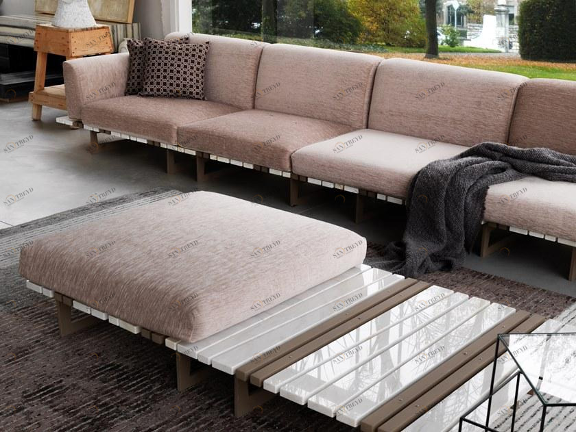 FranchiUmbertoMarmi Модульный диван из мрамора калакатта  Hd036caltek 