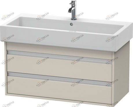 KT663809191 Ketho Тумбочка подвесная Серо-коричневый декор Duravit
