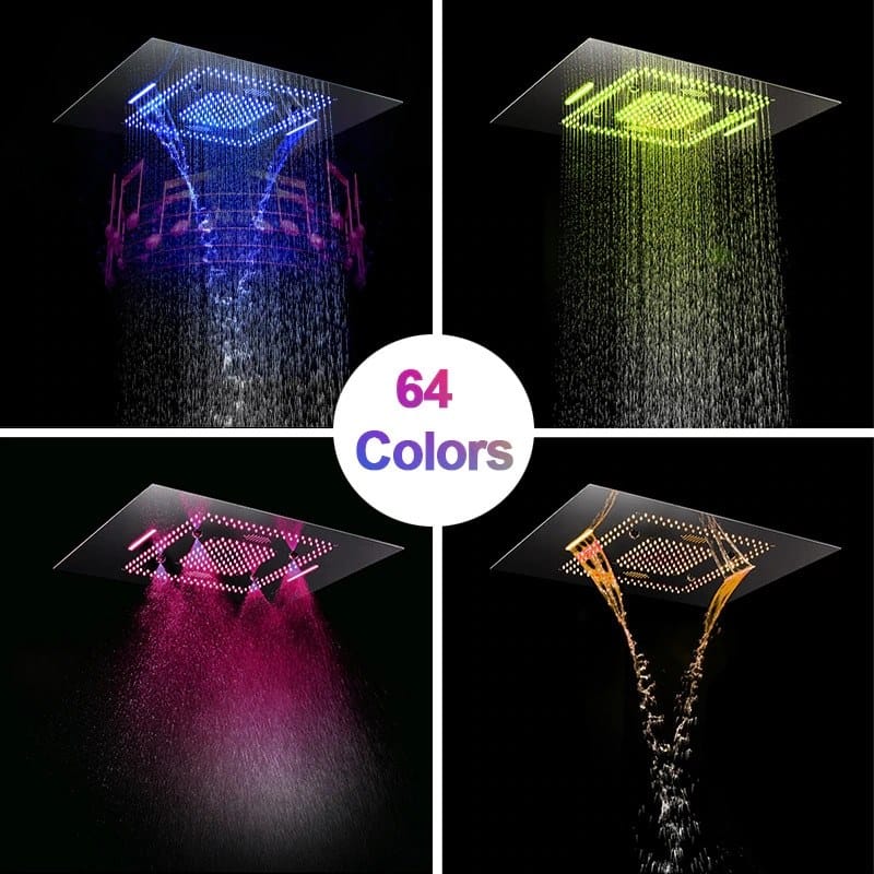 Светодиодный набор для душа из нержавеющей стали с ручным душем Fontana Showers FS1462 ARCH-00063213 - Вид №5