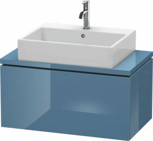 LC580204747 Тумбочка для компактной консоли L-Cube #LC5802 820 x 477 мм Каменно-синий глянцевый лак