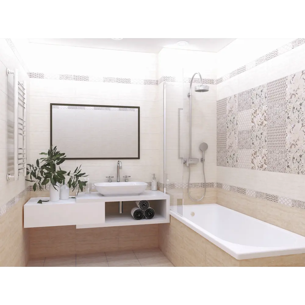 Плитка напольная Azori Marmi 42x42 см 1.23 м² цвет бежевый STLM-2159092 - Вид №3