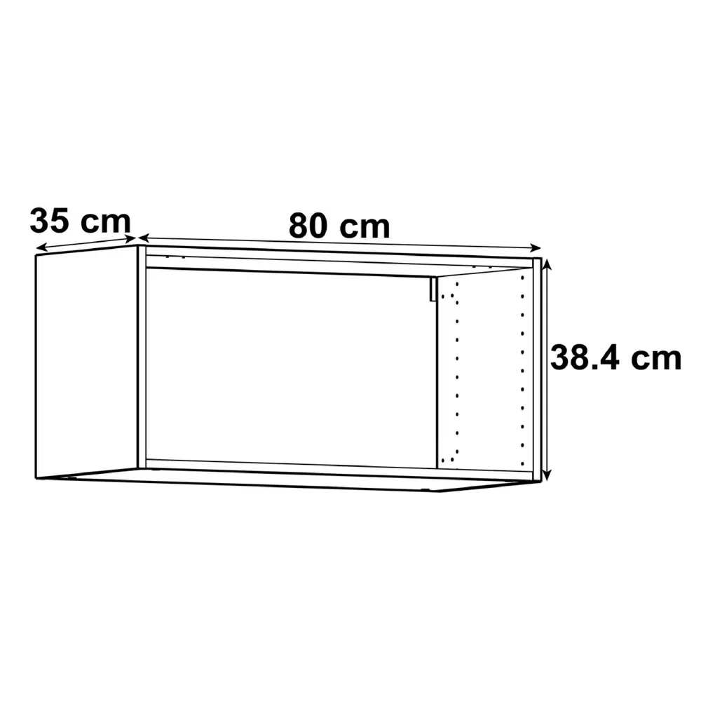 Каркас навесной Delinia ID 80x38.4x35 см, ЛДСП, цвет белый STLM-2075412 - Вид №1