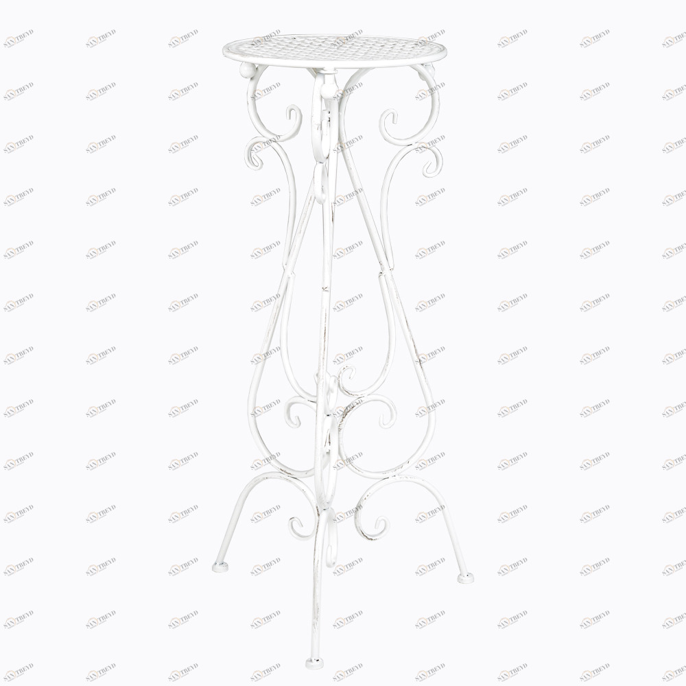 Кофейный столик круглый белый 27 см "Амбуаз" BYOBJECT ПЛЕТЕНИЕ 030051 Белый Object Desire 