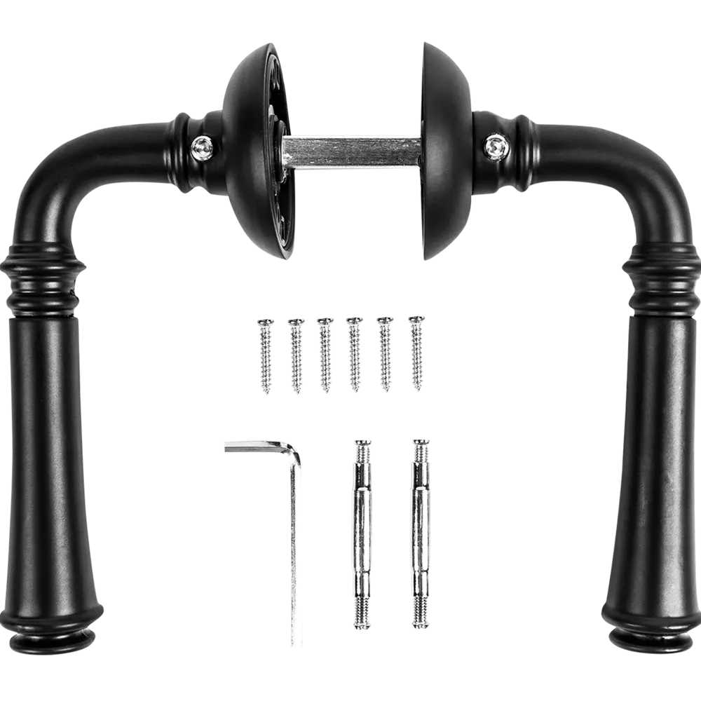 Ручка дверная на розетке Serenity RM BL24, цвет чёрный FUARO STLM-2095136 - Вид №2