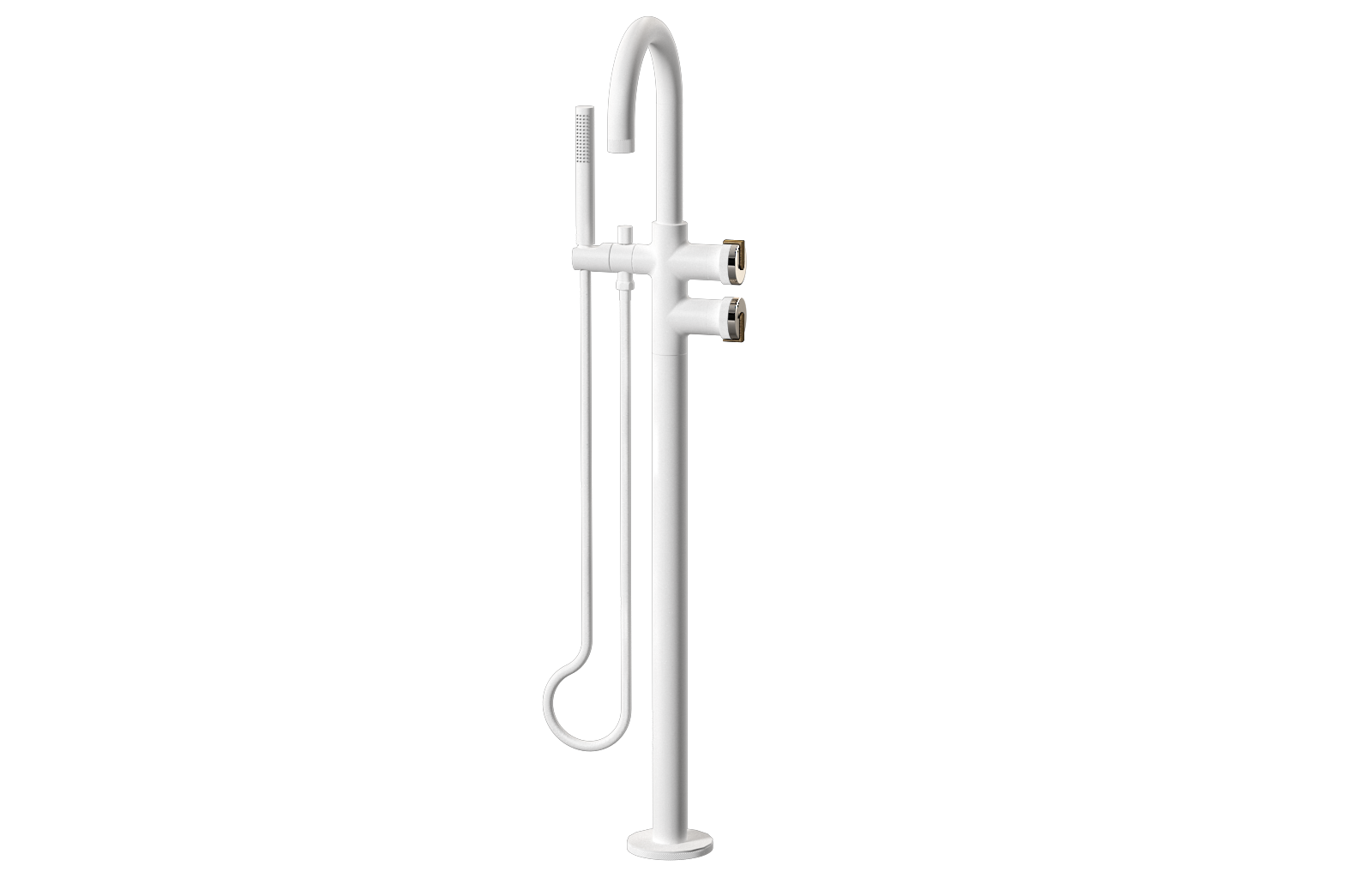 E-11554-R1PN-L1VBB-WT Смеситель напольный отдельностоящий (внешняя часть) GRAFF MOD+