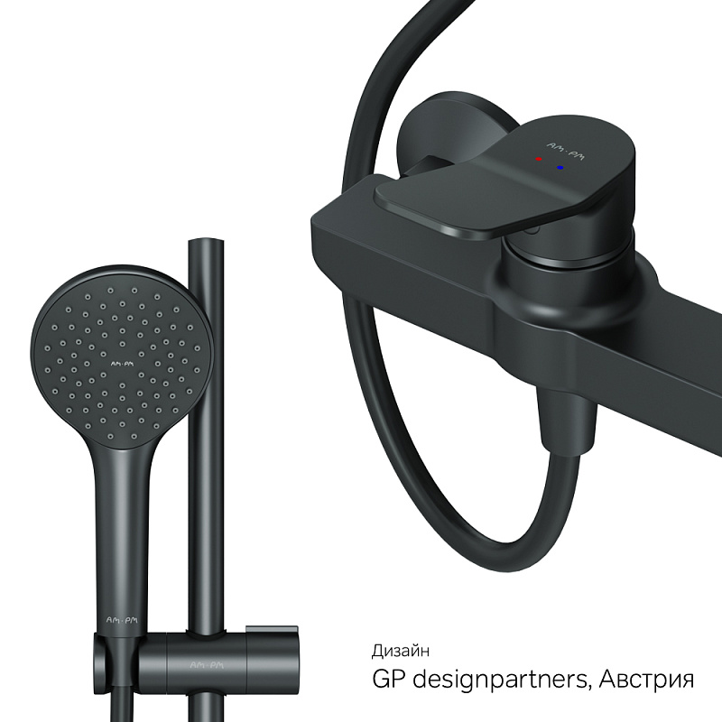 F42885A24 набор 2в1: см-ль д/душа верхний душ d 220 мм ручн.душ 110 мм 1 ф-ция душевая шт AM.PM X-Joy  - Вид №11