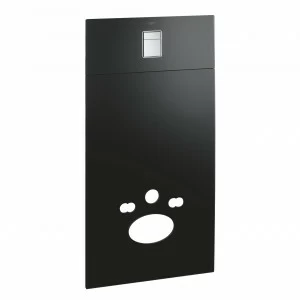 Стеклянный модуль для унитаза с панелью смыва GROHE Skate Cosmopolitan, черный (39374KS0)