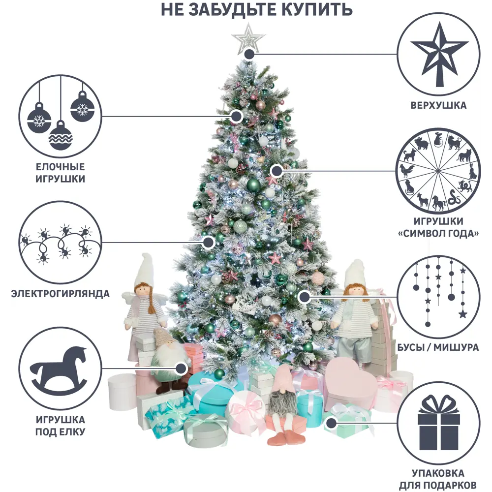 85577844 Ель новогодняя искусственная Пальмира 180 см STLM-1467075 Santreyd  - Вид №5