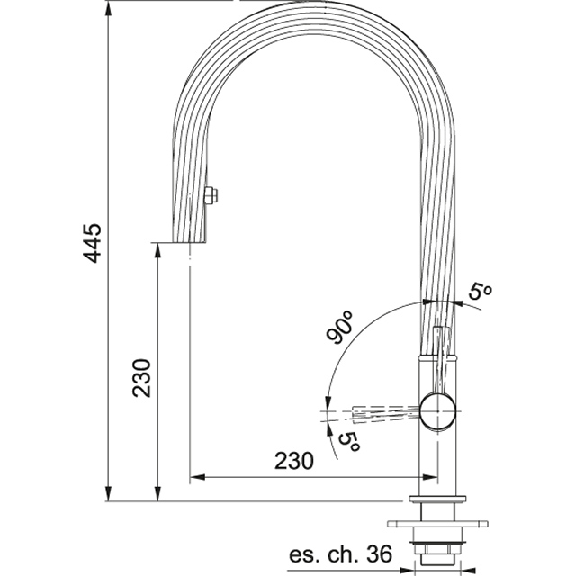 Смеситель кухонный  Franke Maris Free by Dror Выдвижной шланг Черный матовый sun-id-1698923 - Вид №1