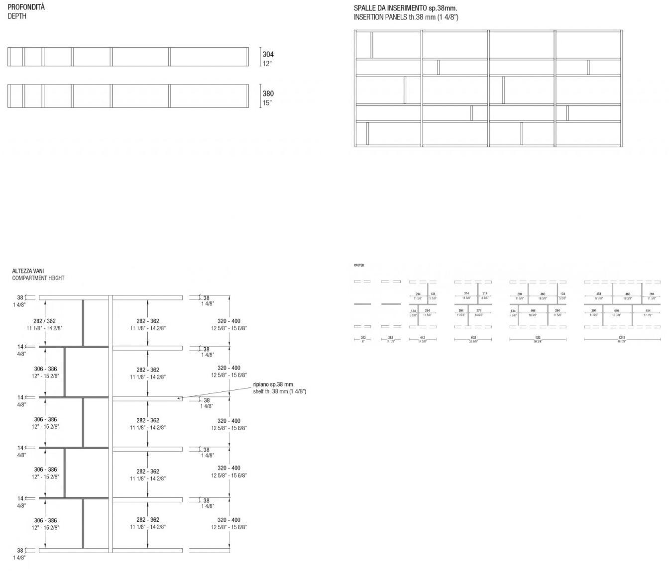 MisuraEmme Открытый двухсторонний лакированный стеллаж Misuraemme sun-id-1441045 - Вид №2