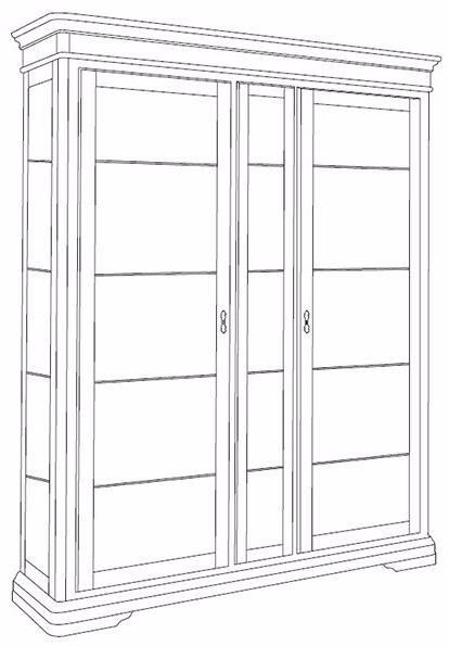 Arvestyle Лакированная витрина из дерева и стекла Giotto Ks-e209 - Вид №2