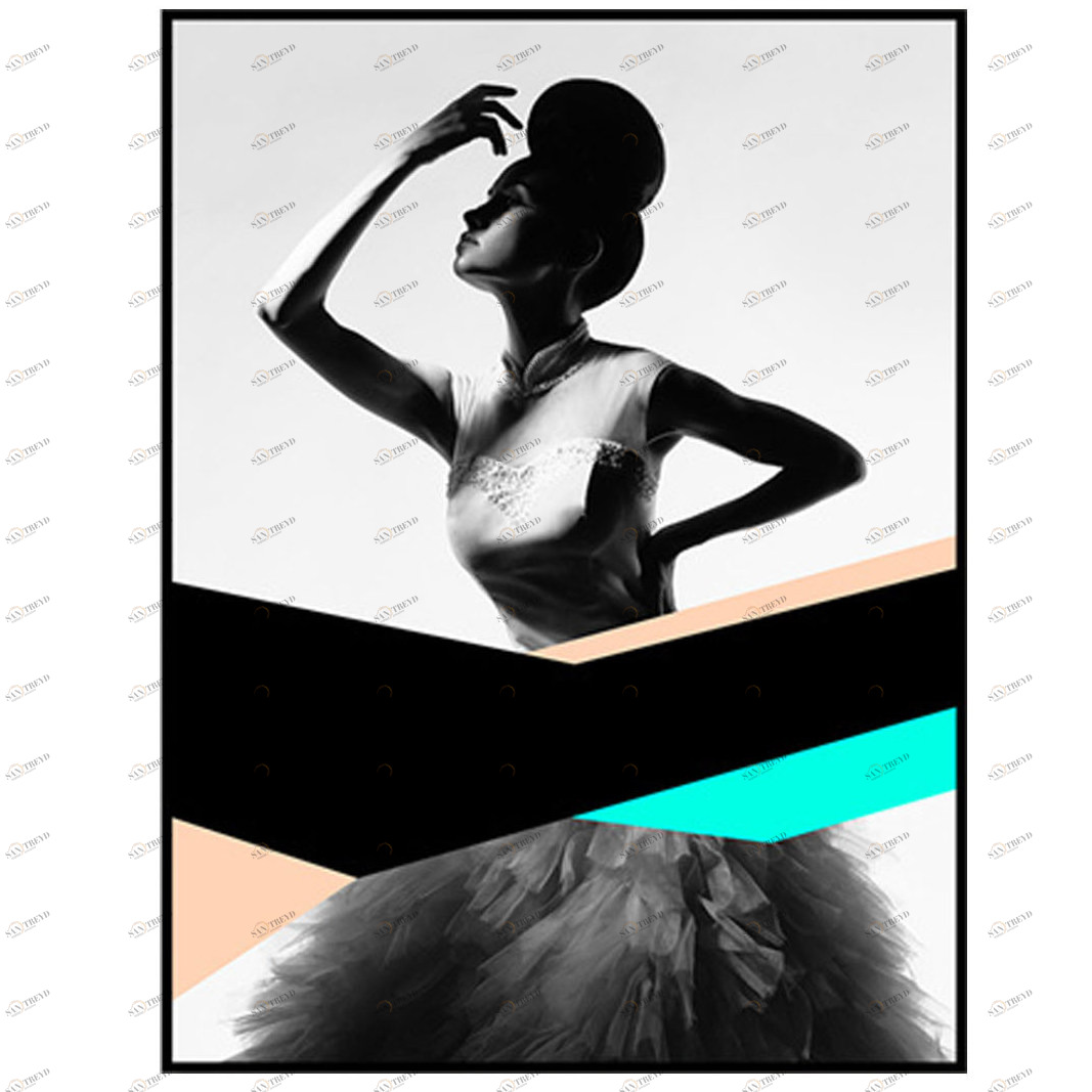 Постер прямоугольный на художественной бумаге 80х60 см "Танцовщица" EVENHOME ДИЗАЙНЕРСКИЕ 00-3878755 Разноцветный 