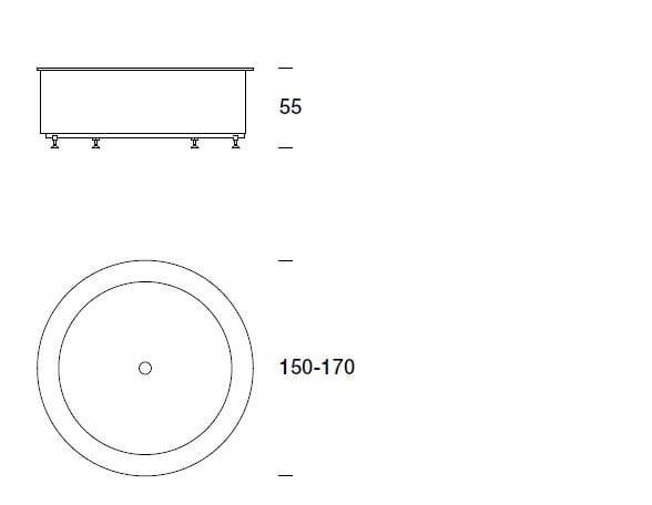 Круглая встраиваемая ванна Corian® Rexa уникальный ARCH-00146820 - Вид №2