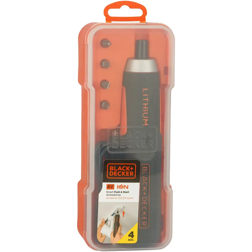 Отвертка аккумуляторная Black&Decker BD40K4, 3.6 В Li-ion 1.5 Ач BLACK + DECKER STLM-2012069 - Вид №13