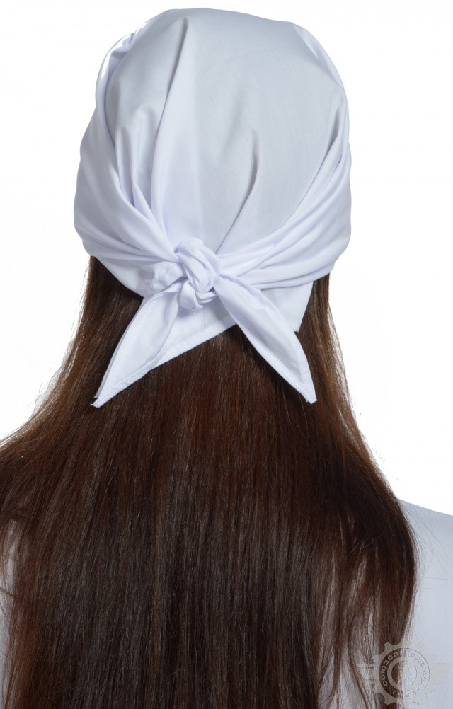 59287 Косынка ткань "Тиси" белая  Повар  размер Спецодежда  - Вид №2